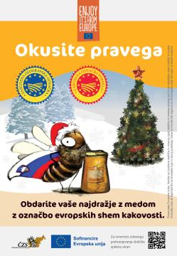 Obdarite vaše najdražje z medom z označbo evropskih shem kakovosti